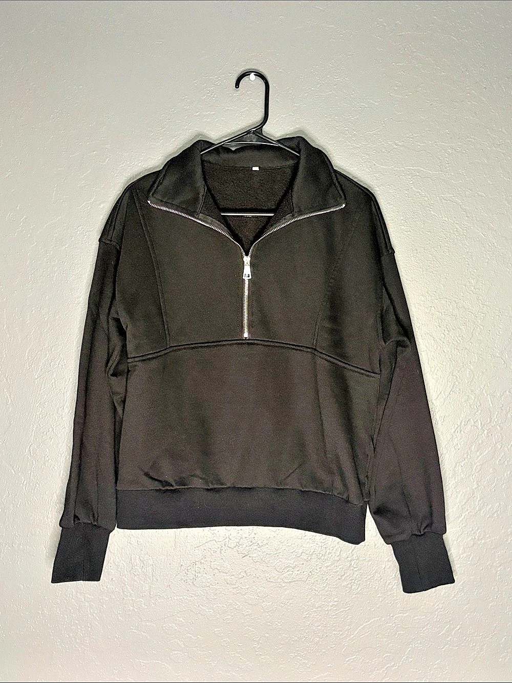 Black Half-Zip Sweatshirt Size Small